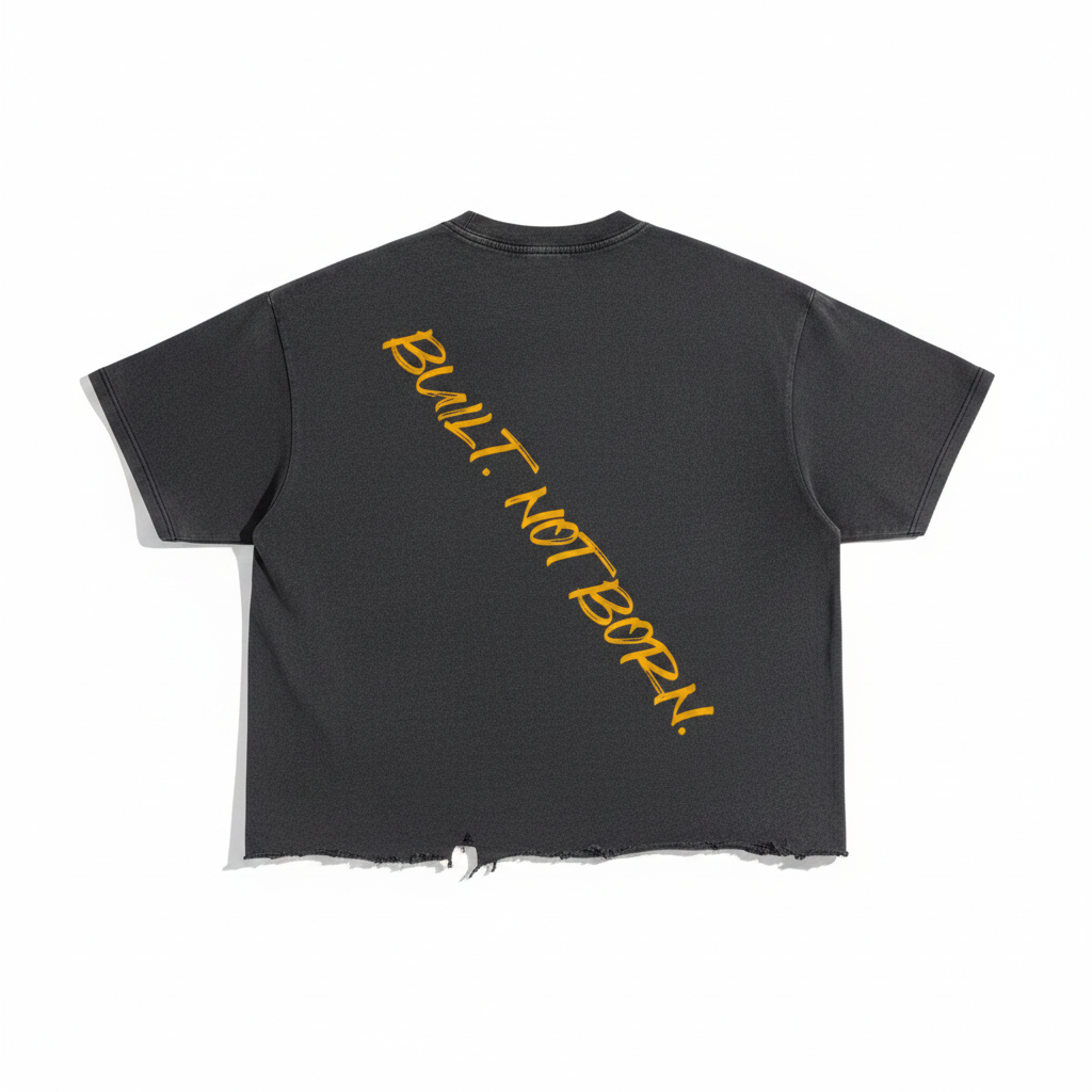 Vintage Wash Boxy Distressed Hem T-Shirt