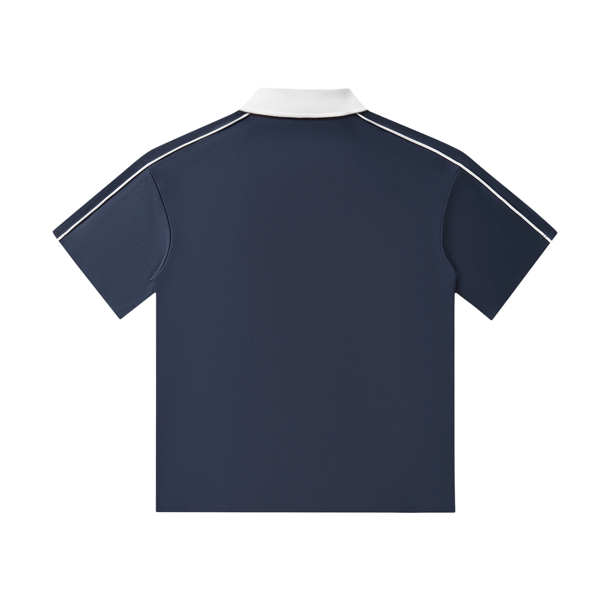 Contrast Collar Short-Sleeve Polo Shirt with the Mental Health Matters down the front