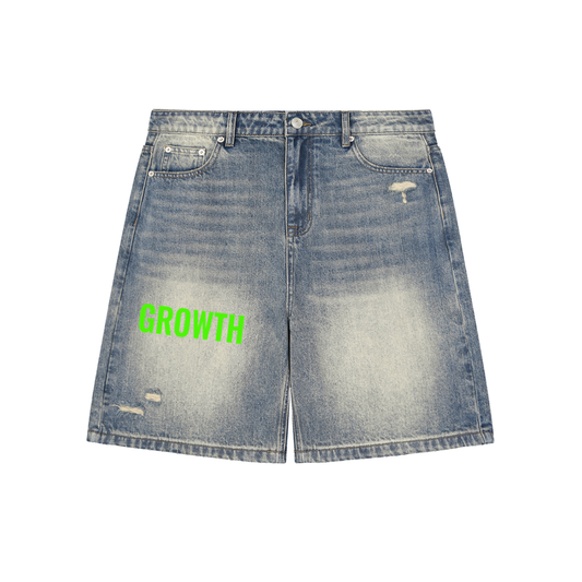 Faded Distressed Baggy Denim Shorts