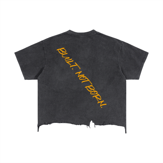 Vintage Wash Boxy Distressed Hem T-Shirt
