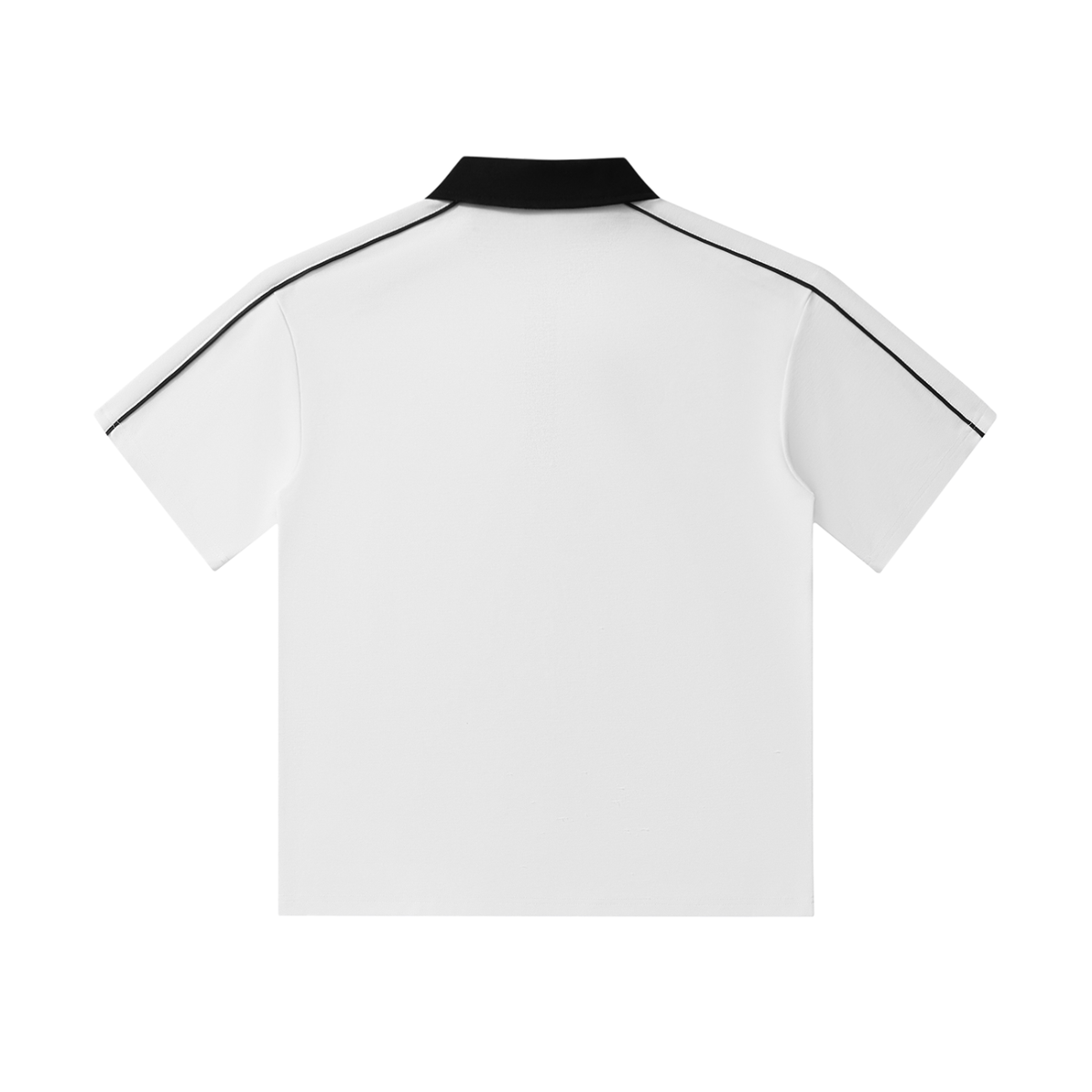 Contrast Collar Short-Sleeve Polo Shirt with the Mental Health Matters down the front