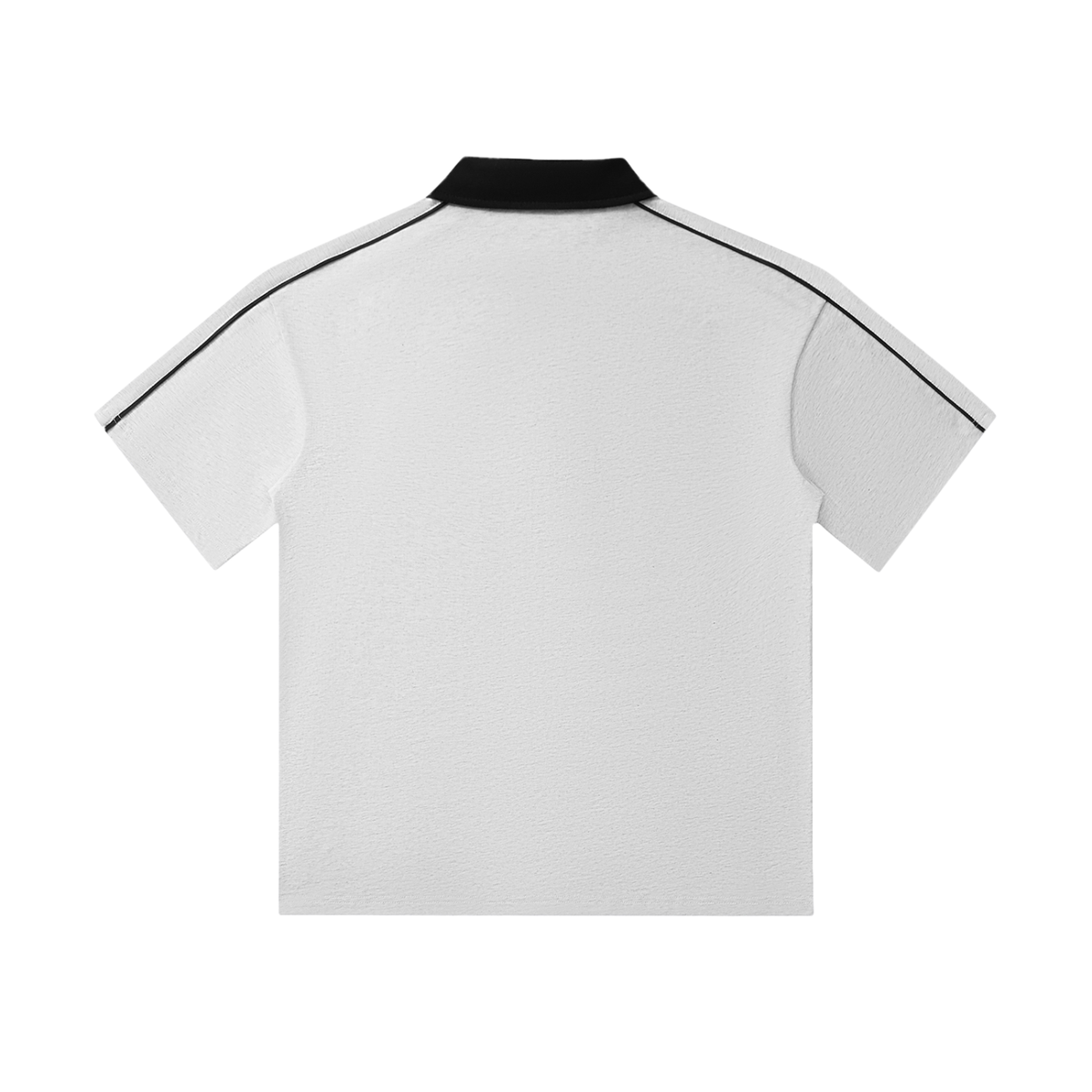 Contrast Collar Short-Sleeve Polo Shirt with the Mental Health Matters down the front
